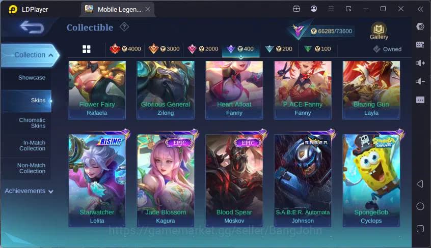 Mobile Legends: Bang Bang Accounts GLOBAL|Hero 101|Skin 209|Nexus Thamuz,ASP Layla,Pr image 15