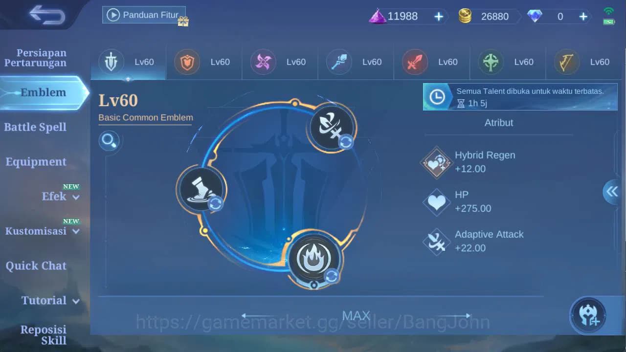 Mobile Legends: Bang Bang Accounts hero 100 skin 130+ saint badang, saber freya, drag image 9