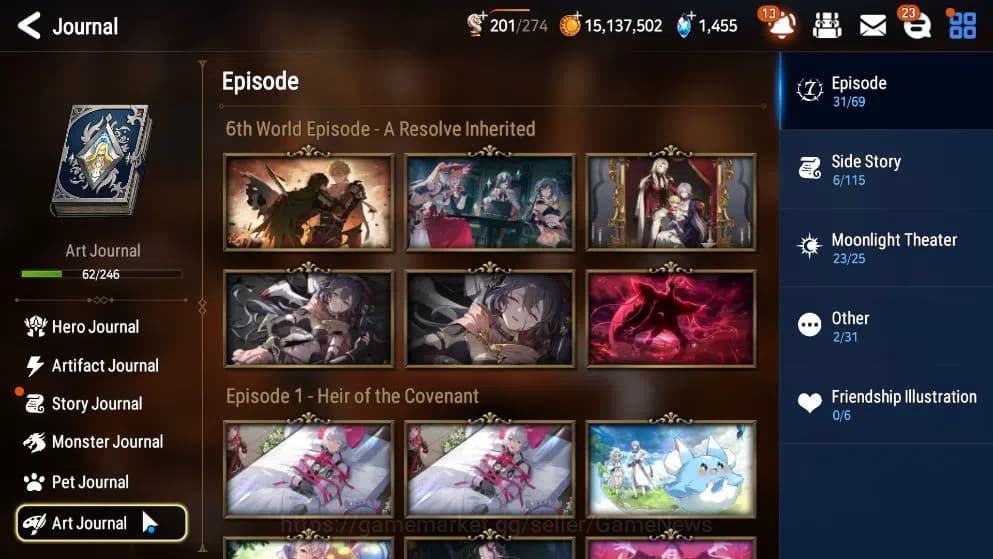 Epic Seven Accounts GLOBAL Unverif|NewEra|6 ML(Salome,C Lilias,SK Shar image 3
