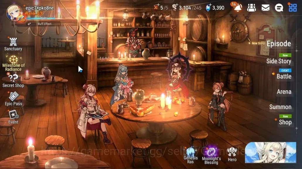 Epic Seven Accounts GLOBAL UNVERIF|4 ML(BArunka,DB Senya,Arcdem Shadow image 1
