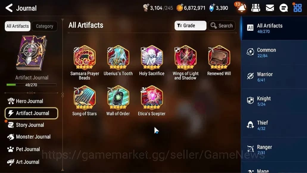 Epic Seven Accounts GLOBAL UNVERIF|4 ML(BArunka,DB Senya,Arcdem Shadow image 8