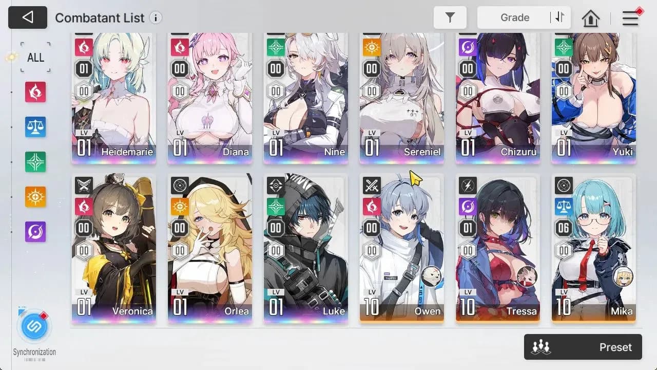 Chaos Zero Nightmare Accounts GLOBAL Lv53|8 SSR[Heidemarie,Diana,Nine,Cizuru,Ver image 4