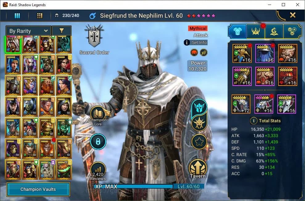 Raid: Shadow Legends Accounts Lv46 1,3M Power|1 Mythic(Siegfrund)|27 Legend(Ninj image 3