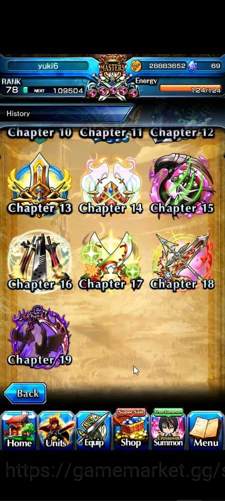 Grand Summoners Accounts Global|Rank 78|1 sp art+20 Ascend+14 TW|[Chloe,Isl image 10