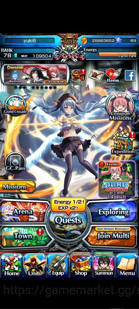 Grand Summoners Accounts Global|Rank 78|1 sp art+20 Ascend+14 TW|[Chloe,Isl image 15