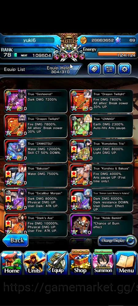 Grand Summoners Accounts Global|Rank 78|1 sp art+20 Ascend+14 TW|[Chloe,Isl image 18