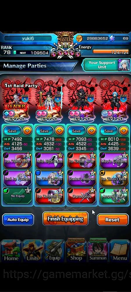 Grand Summoners Accounts Global|Rank 78|1 sp art+20 Ascend+14 TW|[Chloe,Isl image 19