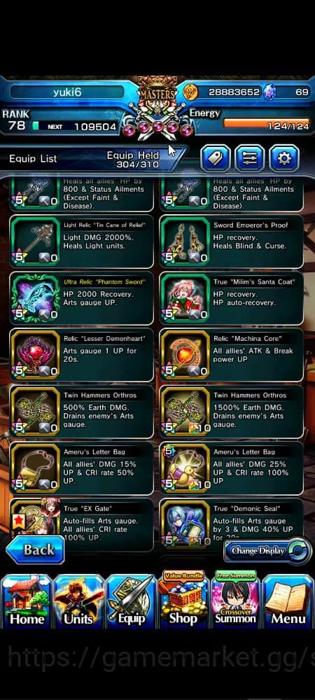 Grand Summoners Accounts Global|Rank 78|1 sp art+20 Ascend+14 TW|[Chloe,Isl image 3