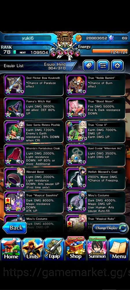 Grand Summoners Accounts Global|Rank 78|1 sp art+20 Ascend+14 TW|[Chloe,Isl image 6