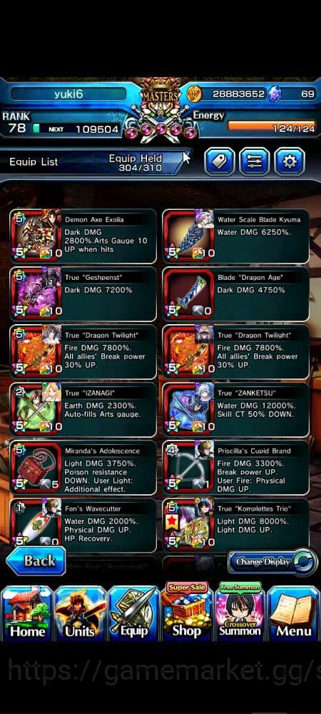 Grand Summoners Accounts Global|Rank 78|1 sp art+20 Ascend+14 TW|[Chloe,Isl image 9