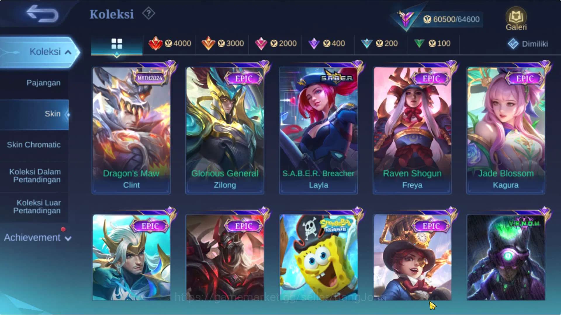 Mobile Legends: Bang Bang Accounts Hero 131 Skin 260 | KOF Karina, Mword Wanwan, Annu image 12