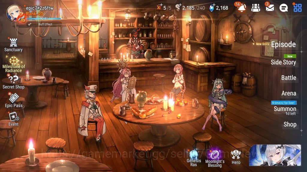 Epic Seven Accounts GLOBAL Unverif|Best ML|6 ML(Shepherd Dark Diane,WO image 1