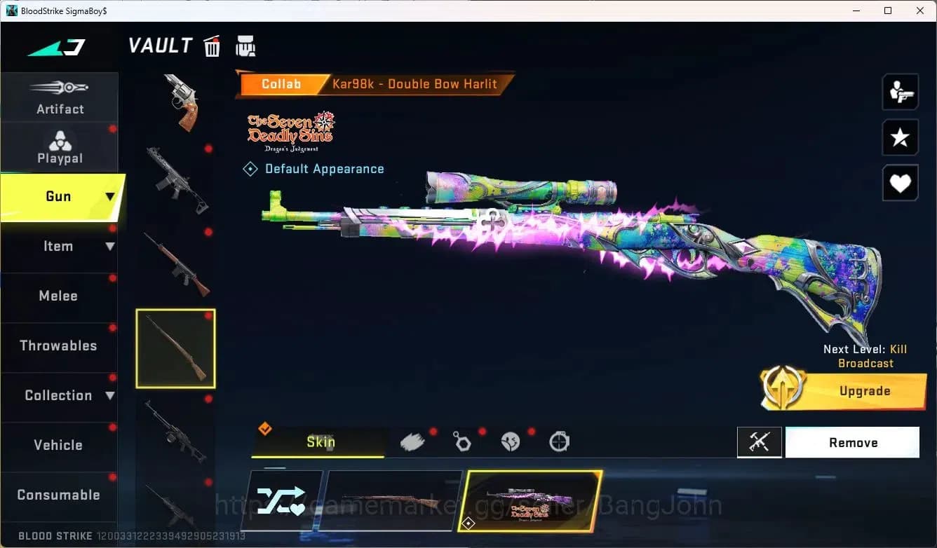 Blood Strike Accounts ASIA | 3 7DS GUN: KAG-6,Kar98k,QBZ95|7DS EMMA|2 Li image 13