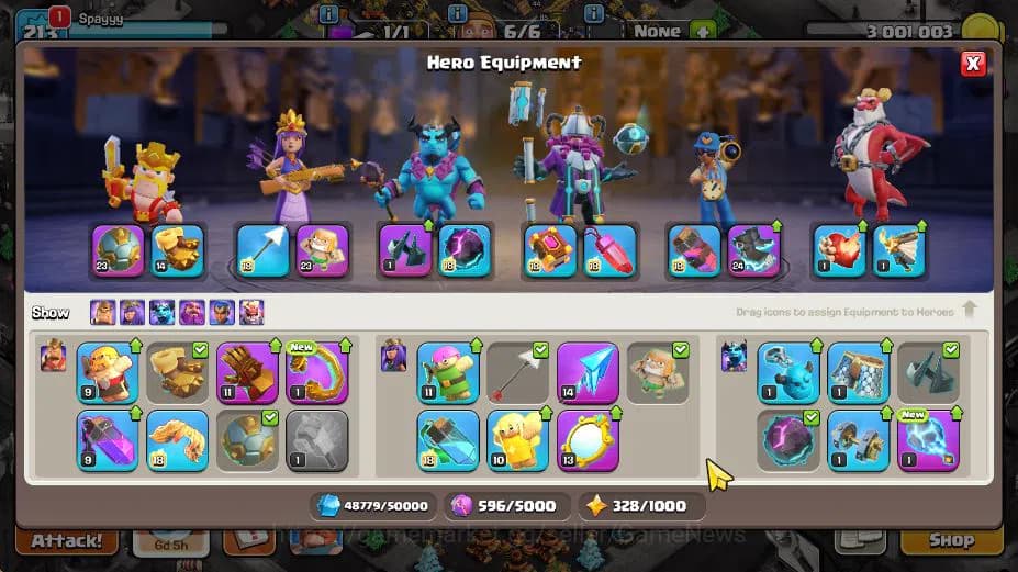 Clash of Clans Accounts TH 16-BH 10|Limited Skin|LV 213|HH 10|BK 75,AQ 85, image 13
