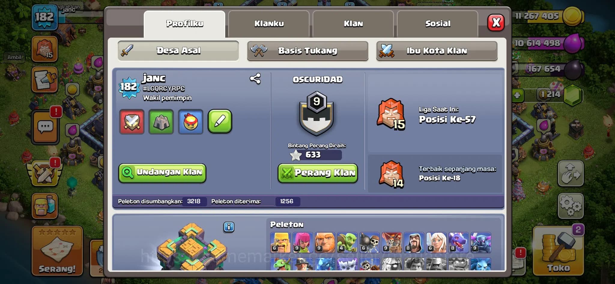 Clash of Clans Accounts TH13: Minion Prince Lv48 (5th Hero) MaxEq: RageV11 image 1