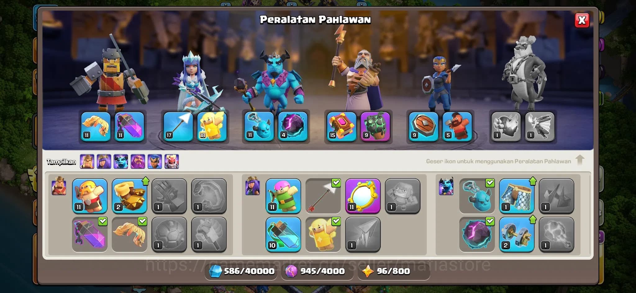 Clash of Clans Accounts TH13: Minion Prince Lv48 (5th Hero) MaxEq: RageV11 image 13