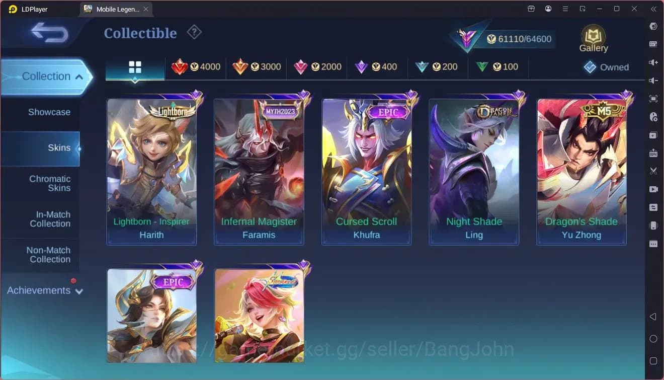 Mobile Legends: Bang Bang Accounts Global|Hero 121|Skin 239|Renowned|Prime Claude|Asp image 10