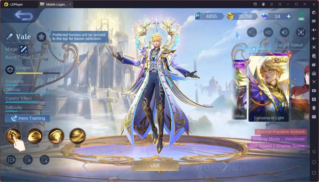 Mobile Legends: Bang Bang Accounts Global|Hero 121|Skin 239|Renowned|Prime Claude|Asp image 4