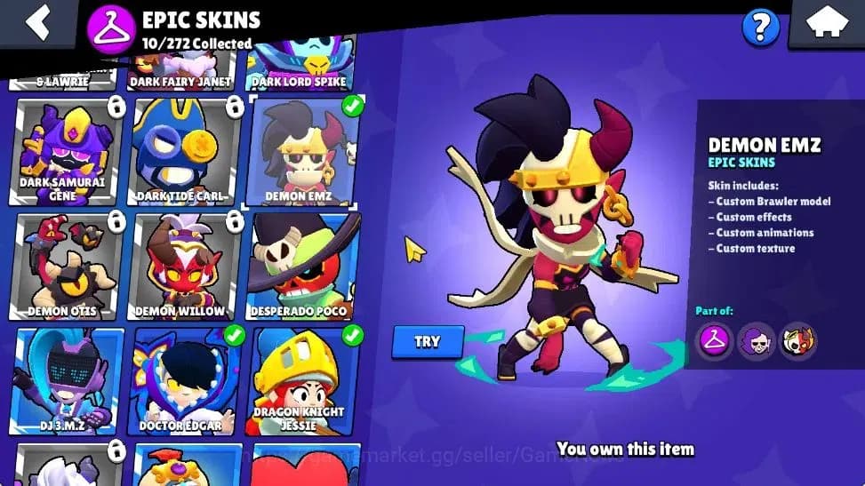 Brawl Stars Accounts 1290 Trophy|15K Bling 148 Gem|23 Brawler 2 Max Lvl image 10
