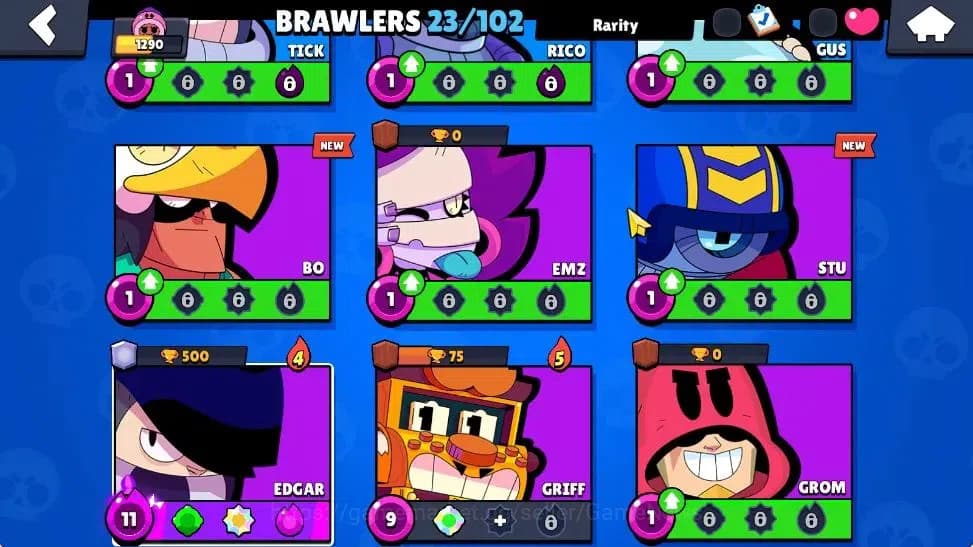 Brawl Stars Accounts 1290 Trophy|15K Bling 148 Gem|23 Brawler 2 Max Lvl image 7