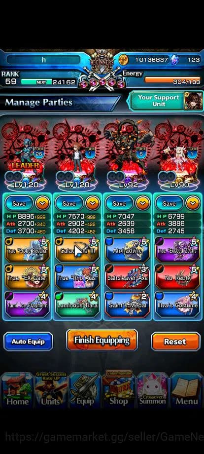 Grand Summoners Accounts Global|Rank 59|9 Ascend|InumutaTW,EmiyaTW,S Miyu,L image 1