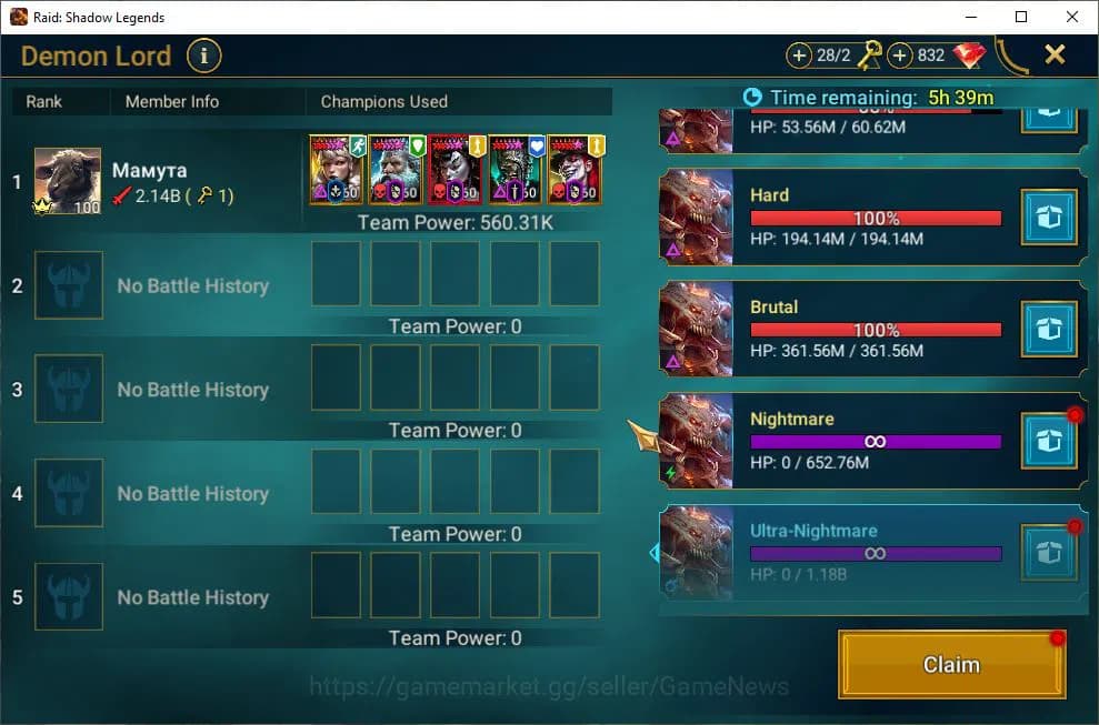 Raid: Shadow Legends Accounts Lv50 1,1M Power|1 Mythic(Blood M Mina)|25 Legend(N image 3