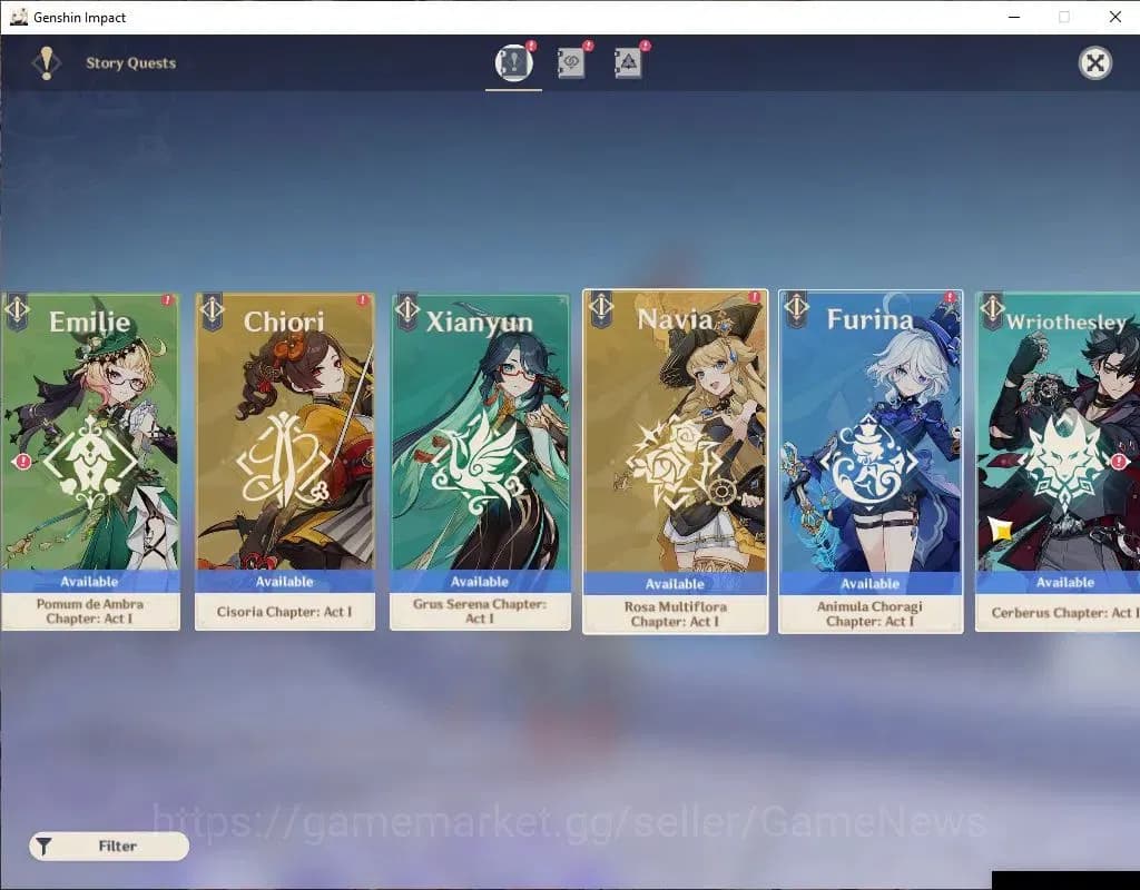Genshin Impact Accounts Asia|AR 48|1 Limit +20(*4Character)| Arlecchino+Si image 14