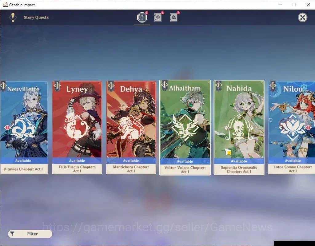 Genshin Impact Accounts Asia|AR 48|1 Limit +20(*4Character)| Arlecchino+Si image 15