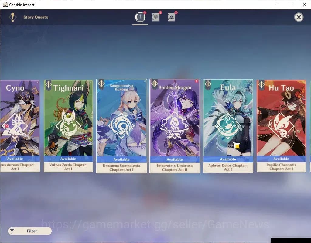Genshin Impact Accounts Asia|AR 48|1 Limit +20(*4Character)| Arlecchino+Si image 16