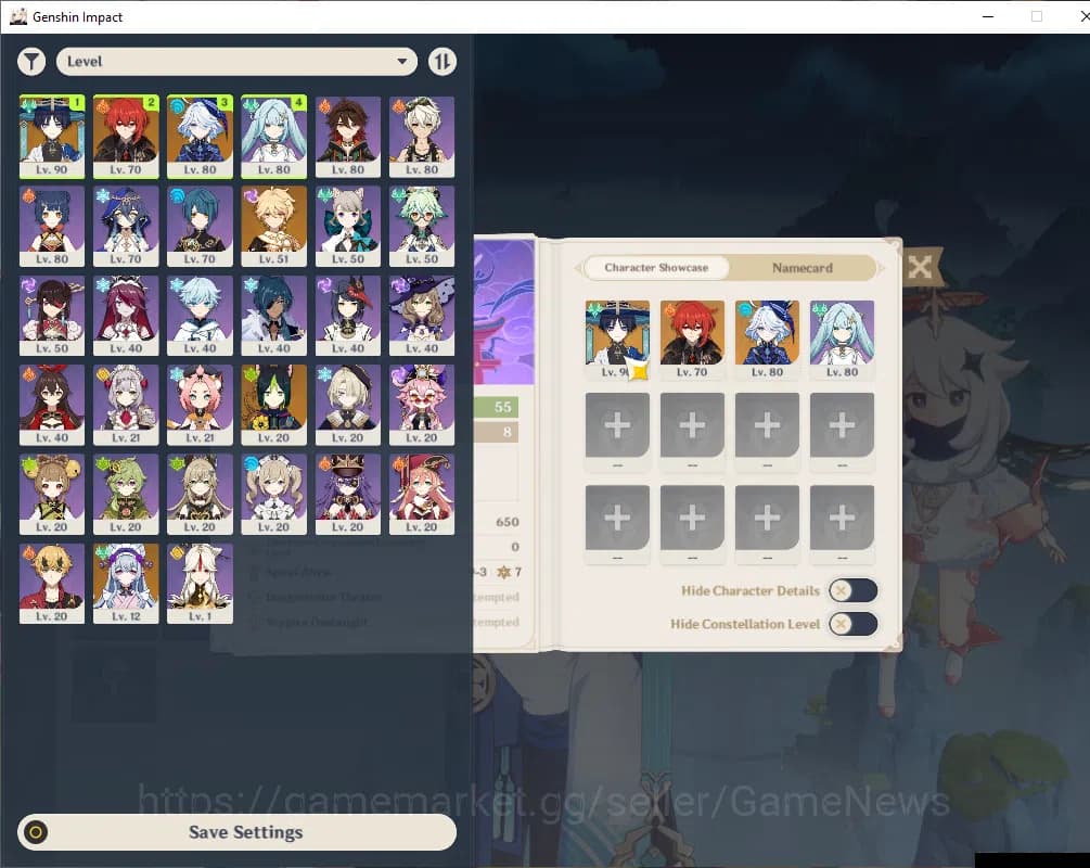 Genshin Impact Accounts ASIA|AR 55|2Limited+2(*5Wep)|WandererC3+Sign,Furin image 1
