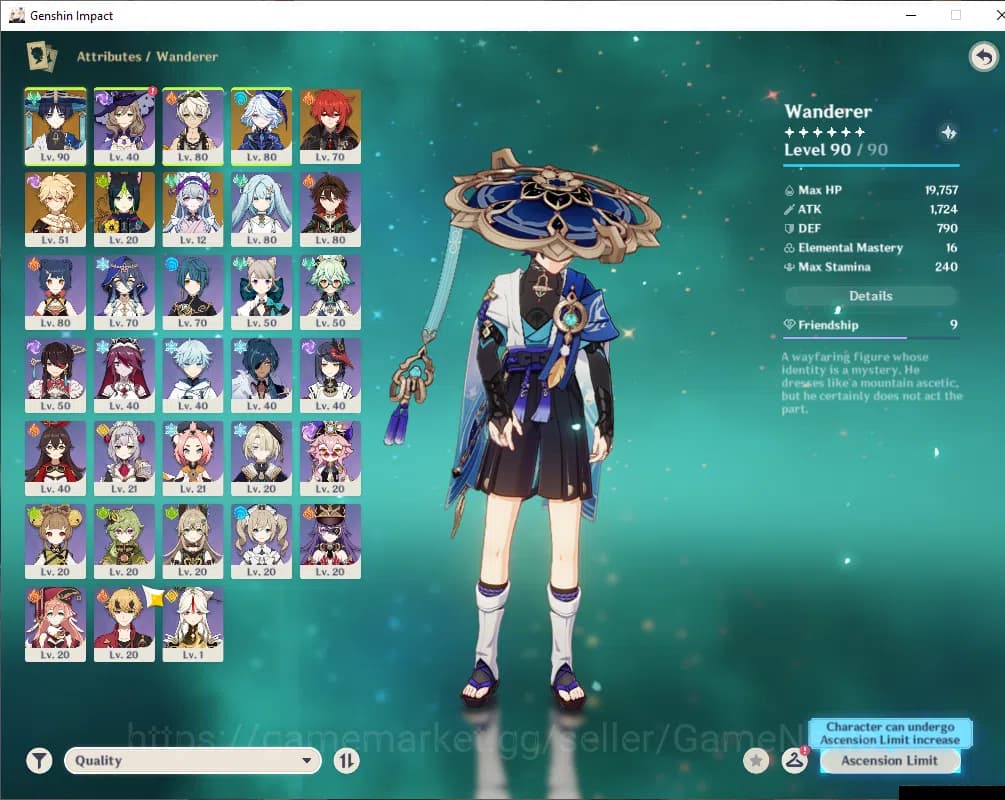 Genshin Impact Accounts ASIA|AR 55|2Limited+2(*5Wep)|WandererC3+Sign,Furin image 3