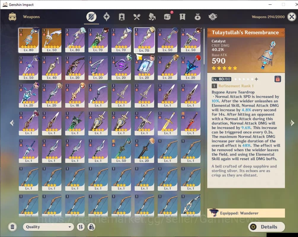 Genshin Impact Accounts ASIA|AR 55|2Limited+2(*5Wep)|WandererC3+Sign,Furin image 5