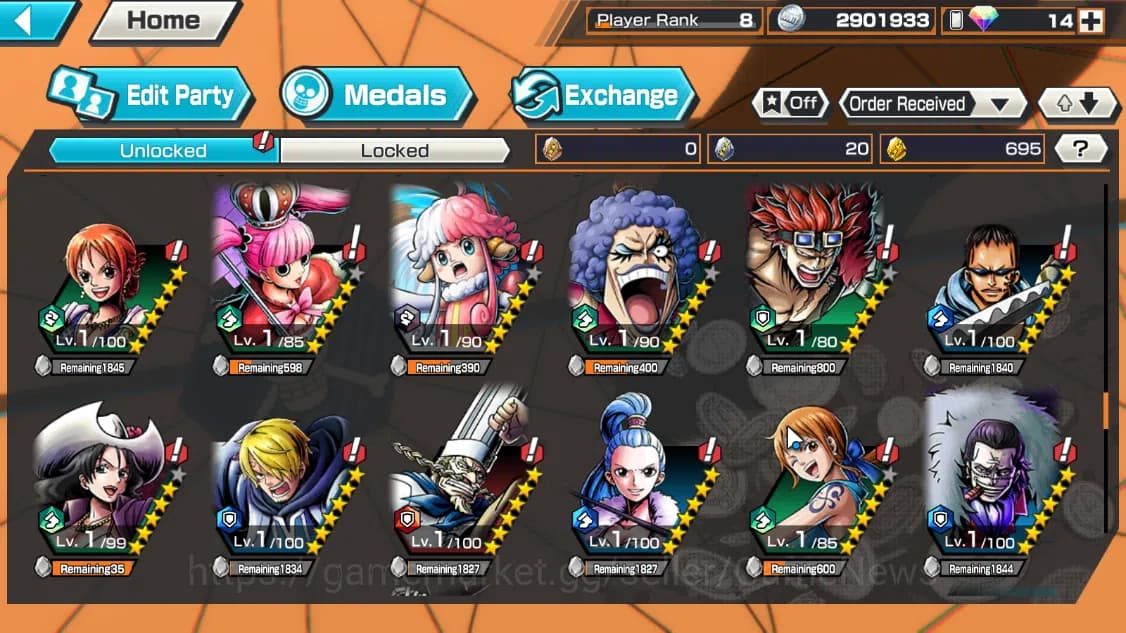 One Piece Bounty Rush Accounts Global|2EX|Great Pirate Edward Newgate,Winner Isla image 10