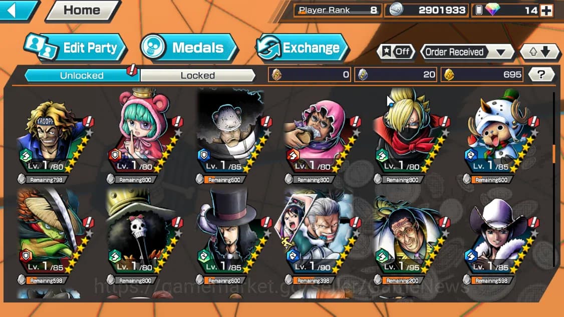 One Piece Bounty Rush Accounts Global|2EX|Great Pirate Edward Newgate,Winner Isla image 7