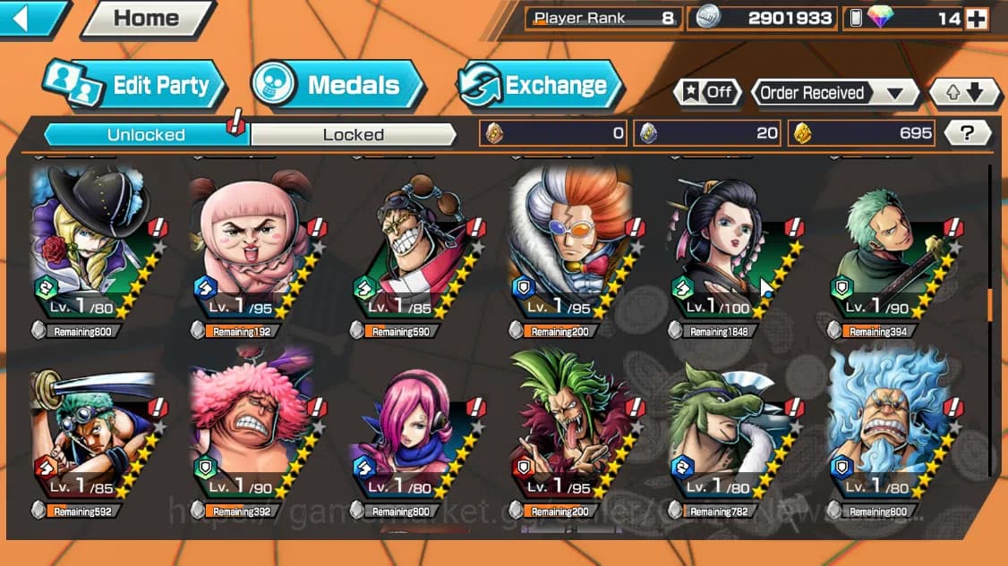 One Piece Bounty Rush Accounts Global|2EX|Great Pirate Edward Newgate,Winner Isla image 8