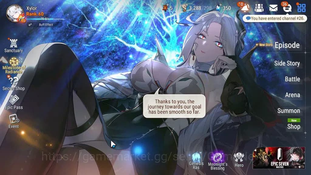 Epic Seven Accounts GLOBAL UNVERIF|NewEra|10 ML(Salome,LOT Scales,RO L image 1