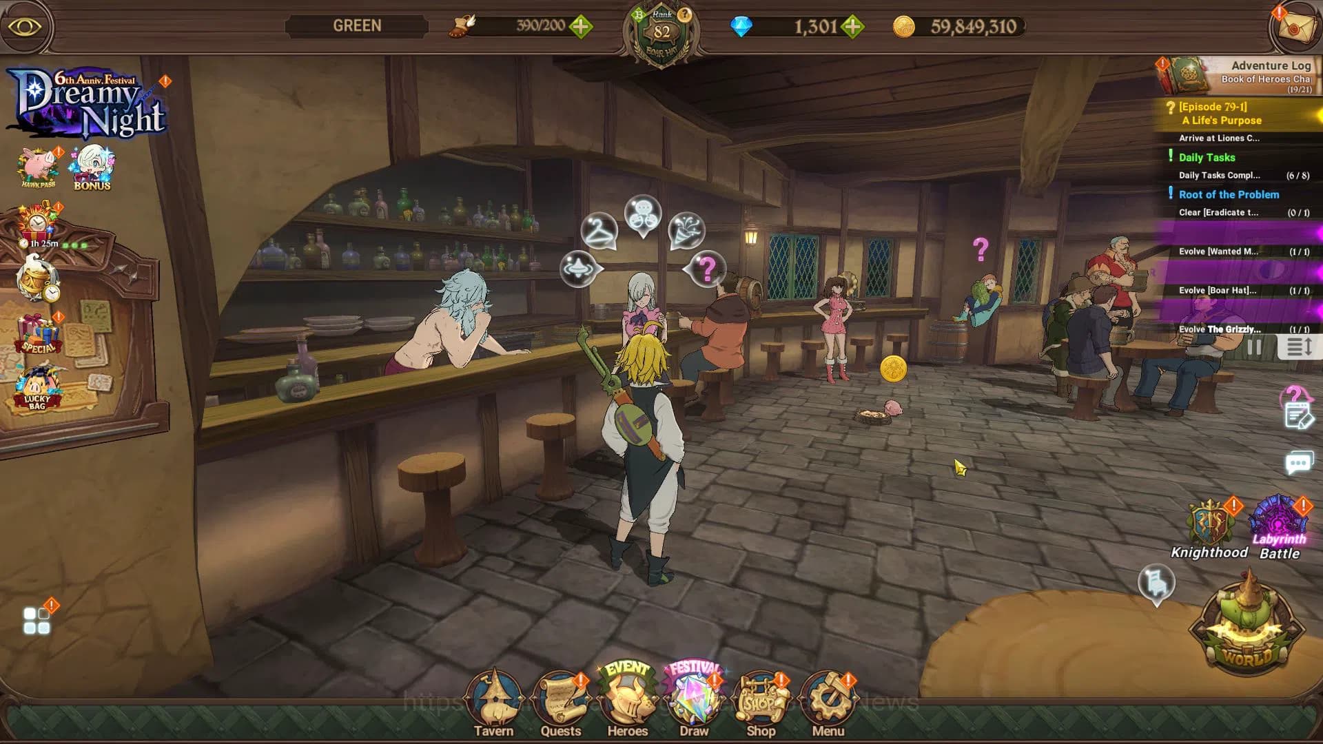 The Seven Deadly Sins: Grand Cross Accounts Global|5,2M CC|1301 DM|2 LR+9 UR+Collab FF,Blessin image 1