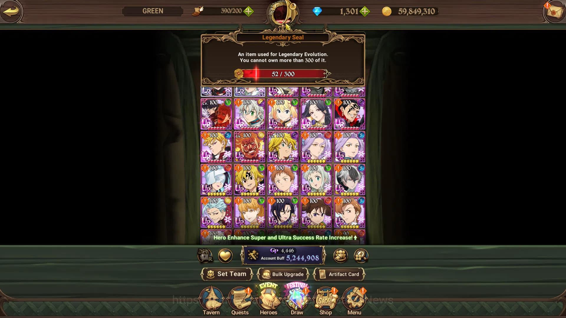 The Seven Deadly Sins: Grand Cross Accounts Global|5,2M CC|1301 DM|2 LR+9 UR+Collab FF,Blessin image 4