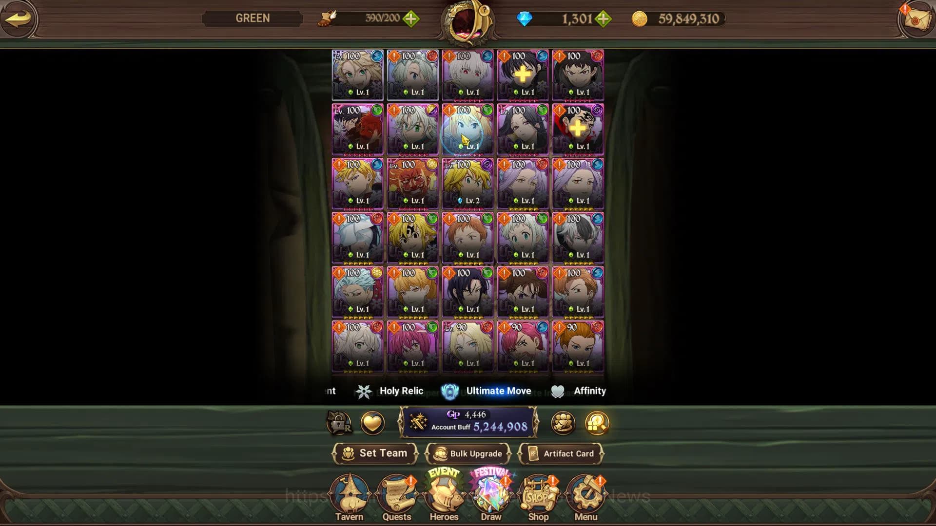 The Seven Deadly Sins: Grand Cross Accounts Global|5,2M CC|1301 DM|2 LR+9 UR+Collab FF,Blessin image 6