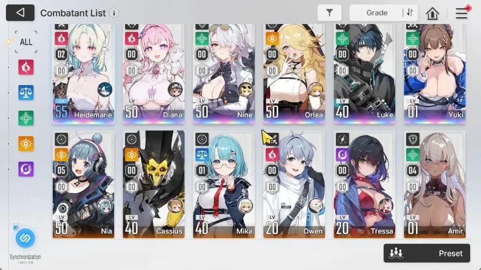 Chaos Zero Nightmare Accounts GLOBAL Lv50|6 SSR[(HeidemarieM2,Orlea)+Sign,Diana, image 3
