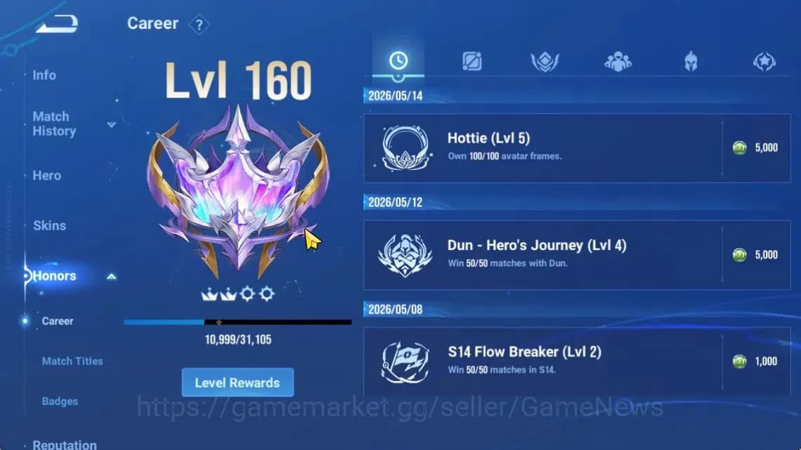 Honor of Kings Accounts Hero112 Skin273|Flawless(Kaizer),Mythic(Diao),AOT( image 7