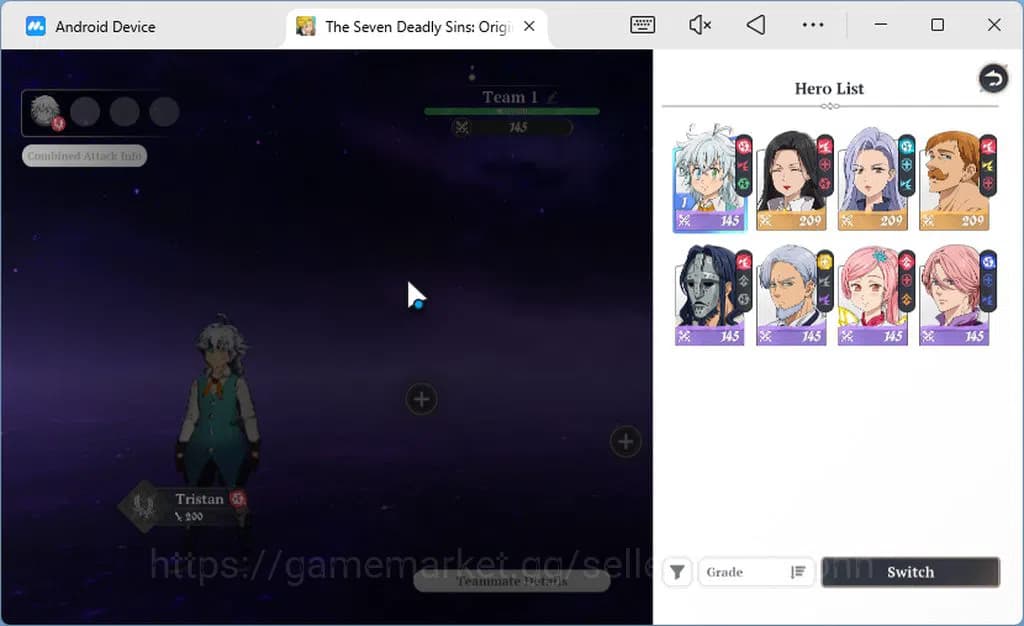 The Seven Deadly Sins: Origin Accounts EUROPE|FreshStarterLvl|3SSR|Escanor,Guila,Jericho+ image 1