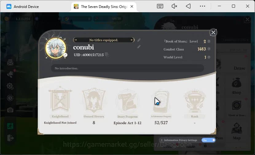 The Seven Deadly Sins: Origin Accounts EUROPE|FreshStarterLvl|3SSR|Escanor,Guila,Jericho+ image 2