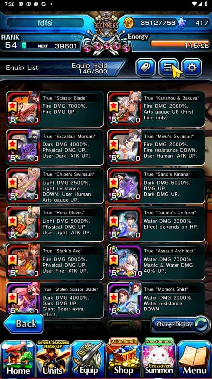 Grand Summoners Accounts GLOBAL | Ascend 19 | Saitama TW, Houka TW, S Miyu image 9