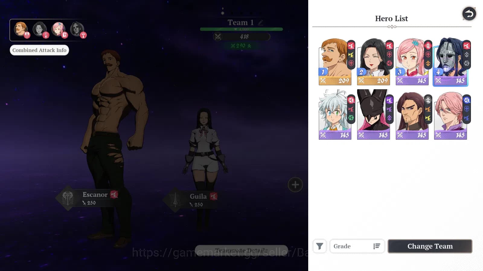 The Seven Deadly Sins: Origin Accounts EUROPE|Fresh Starter Lvl 2|2 SSR|Escanor,Guila&5SR image 5