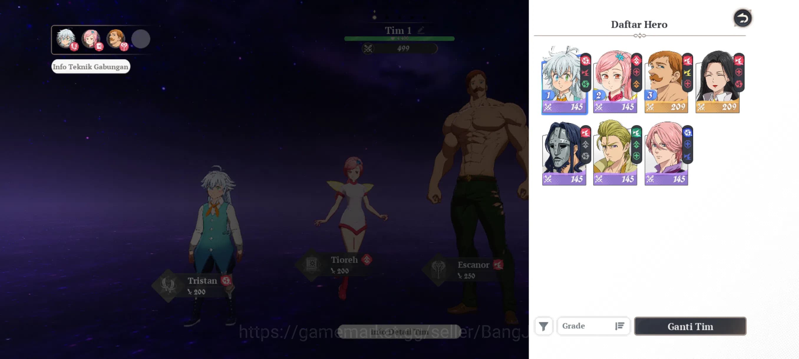 The Seven Deadly Sins: Origin Accounts EUROPE | Fresh Starter Lvl 2 |2 SSR| Escanor , Gui image 5