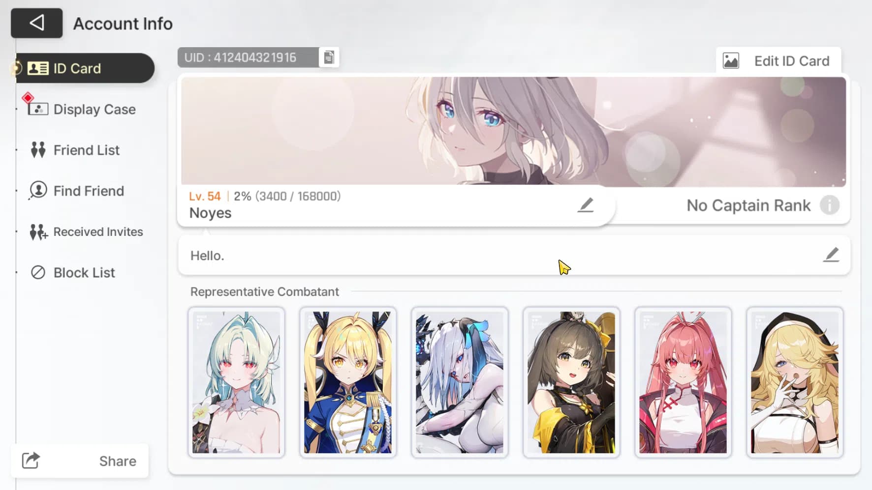 Chaos Zero Nightmare Accounts "GLOBAL | Lv 54 | 8 Limit, Heidemarie EM 2, Tipher image 15