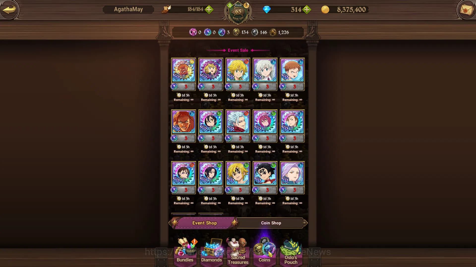 The Seven Deadly Sins: Grand Cross Accounts Global|2,6M CC|314 Dm|1 LR+4 UR+Collab FF|Elizabet image 13