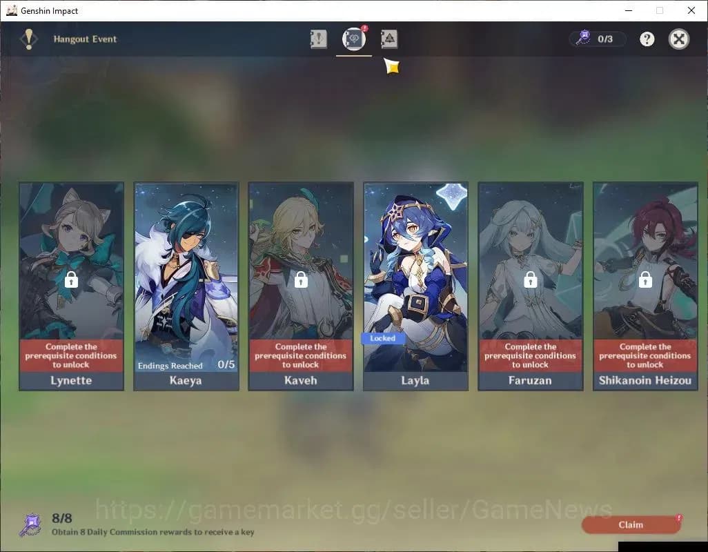 Genshin Impact Accounts ASIA|AR 55|4 Limited+1(*5Weapon)|Zibai,Durin,Kinic image 12