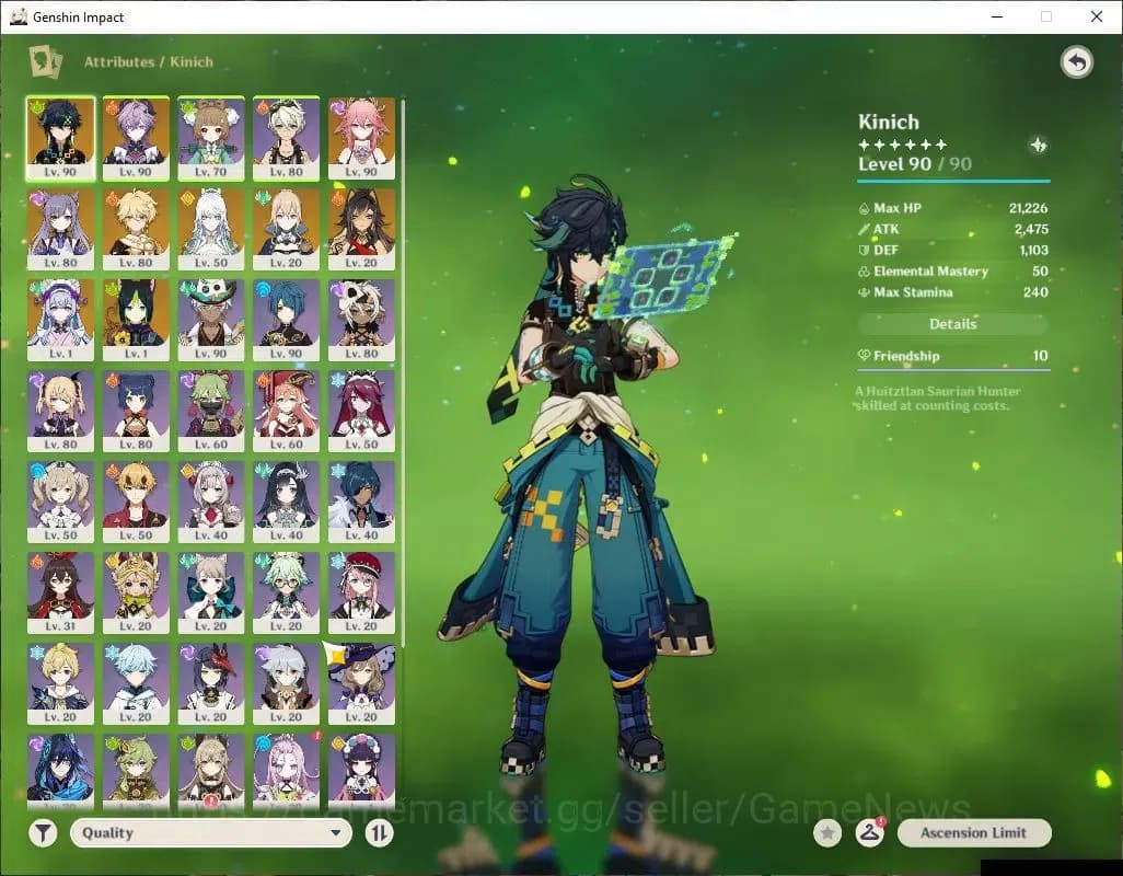 Genshin Impact Accounts ASIA|AR 55|4 Limited+1(*5Weapon)|Zibai,Durin,Kinic image 3